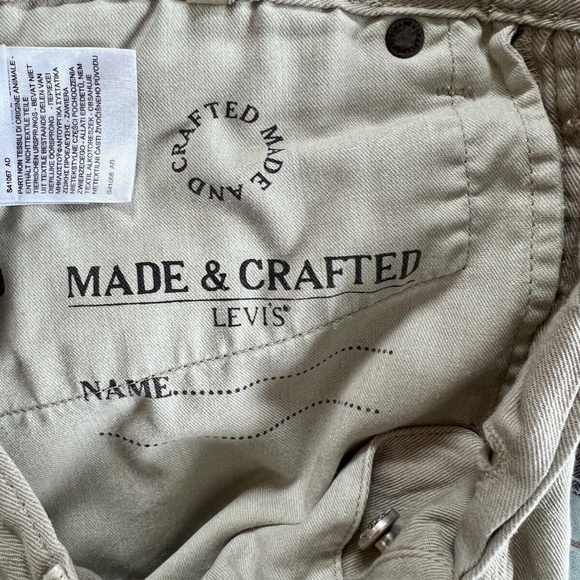 Levi's "Made and Crafted" Ruler Straight Linen Jeans Men 32R - excellent! - Picture 4 of 5